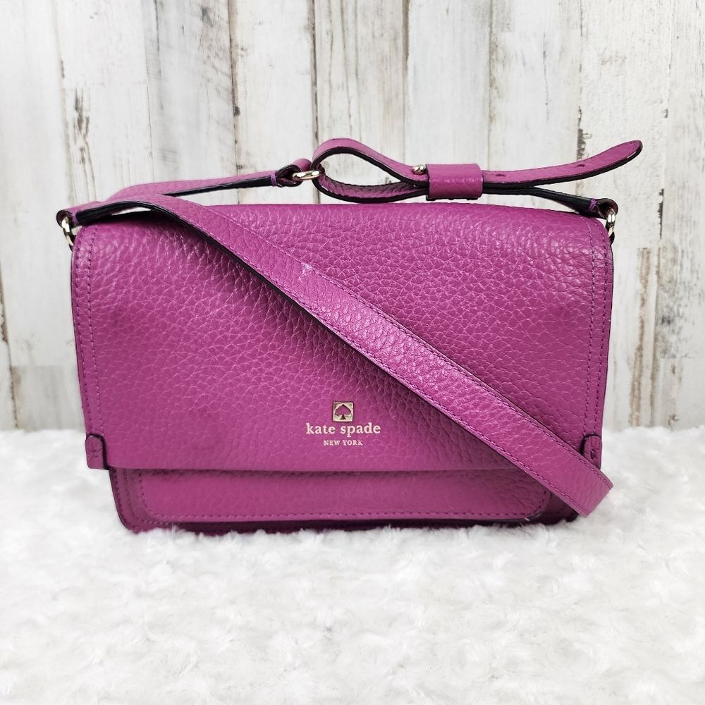 Kate Spade New York Leather Crossbody Bag Pink Fushsia